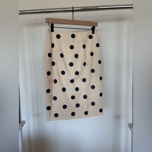 Ralph Lauren Purple Label Polka Dot Pencil Skirt; Size 6
